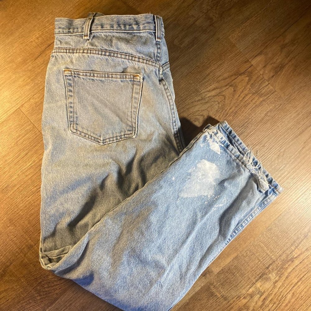 Blue Jeans Paint Marks On